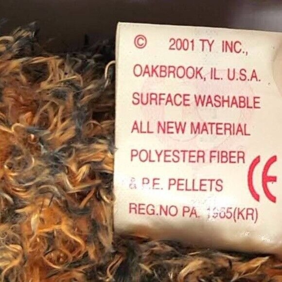 2/$15 Ty Beanie Babies Giganto Wooly Mammoth Plush Brown 7" Stuff Heart Tag 2001 - Picture 10 of 11